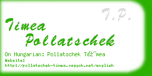 timea pollatschek business card